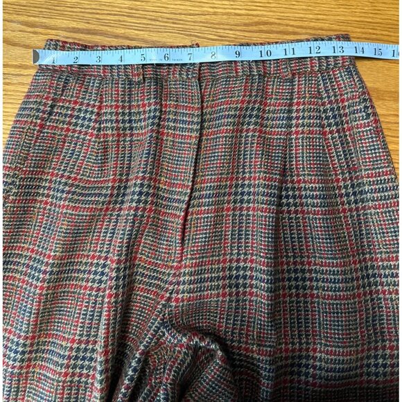Pendleton Vintage Womens Plaid Wool Blend High-Waisted Trousers Size 10 - Picture 9 of 10